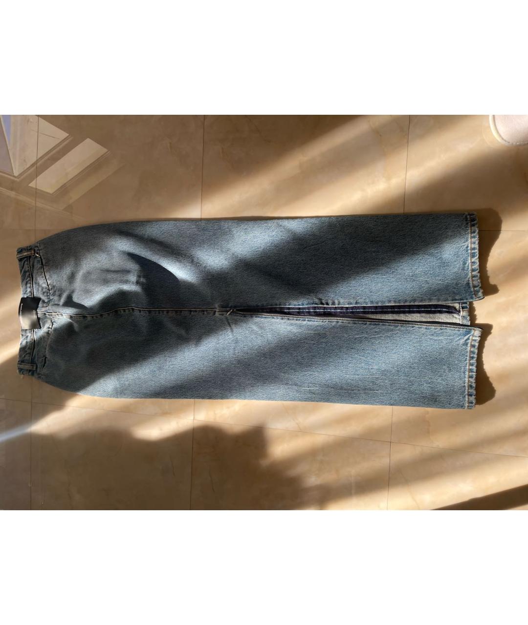 ALEXANDER WANG Голубая деним юбка макси, фото 6