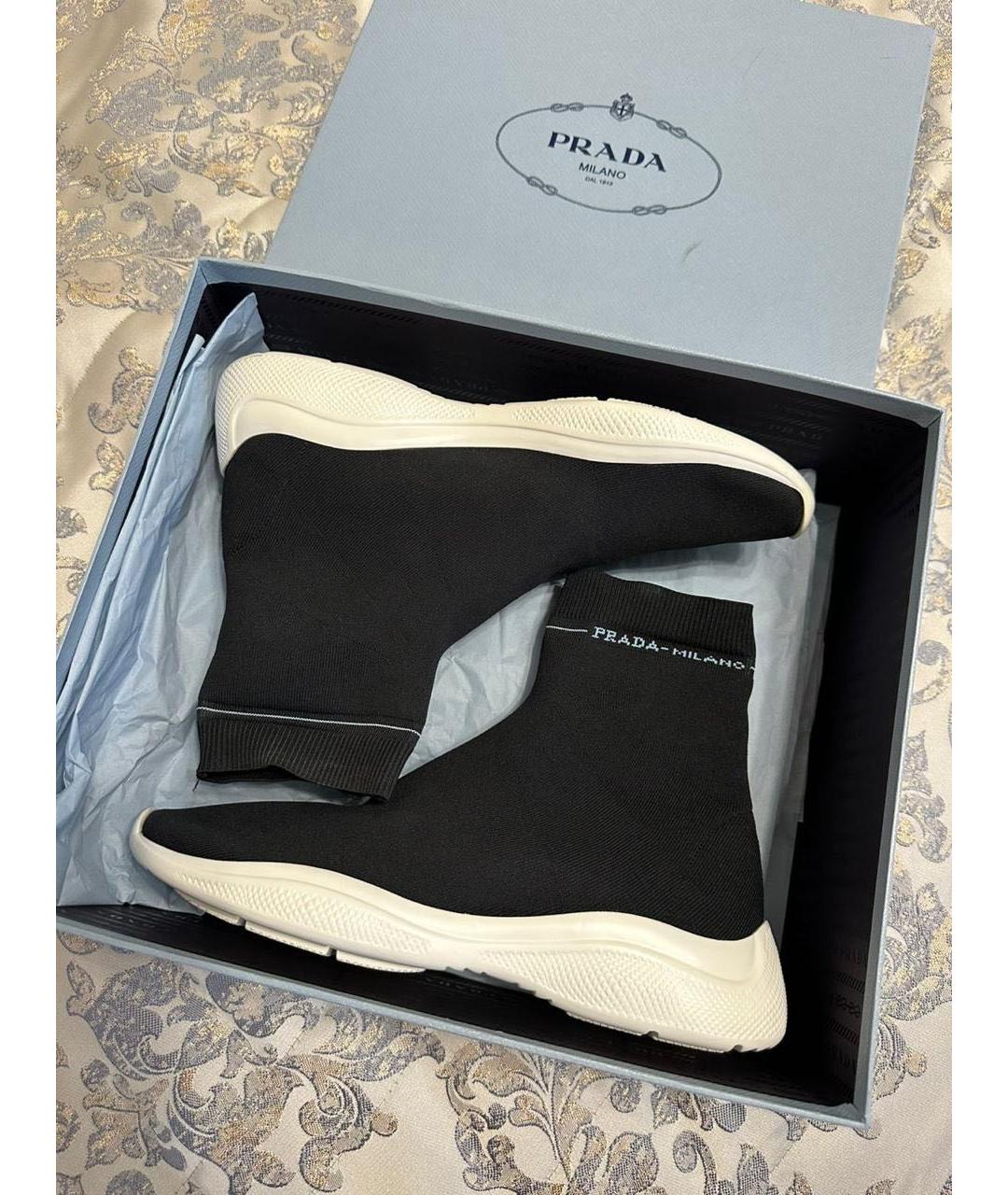 PRADA Черные слипоны, фото 2
