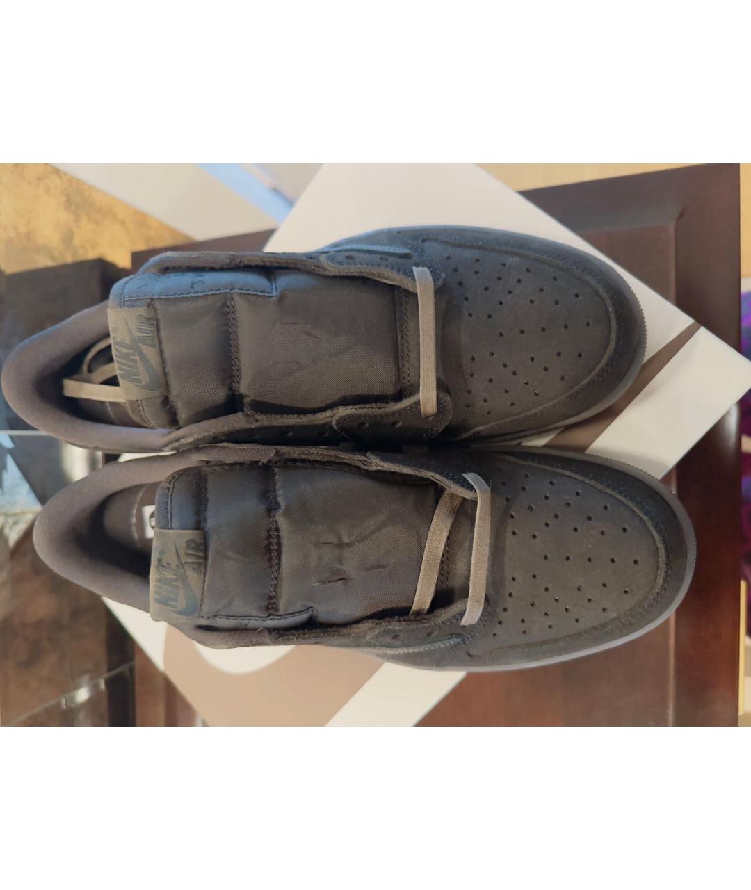 NIKE Коричневые замшевые низкие кроссовки / кеды, фото 2