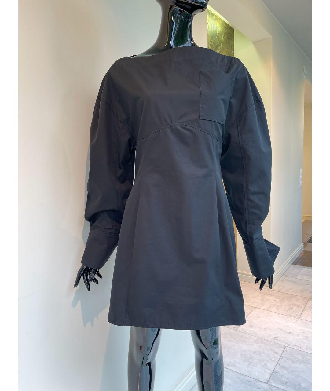 JACQUEMUS Черное хлопковое повседневное платье, фото 5