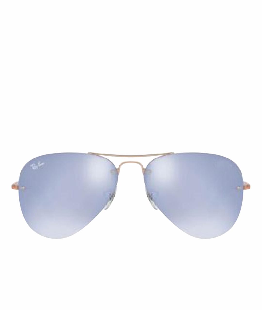 RAY BAN Голубые металлические солнцезащитные очки, фото 1