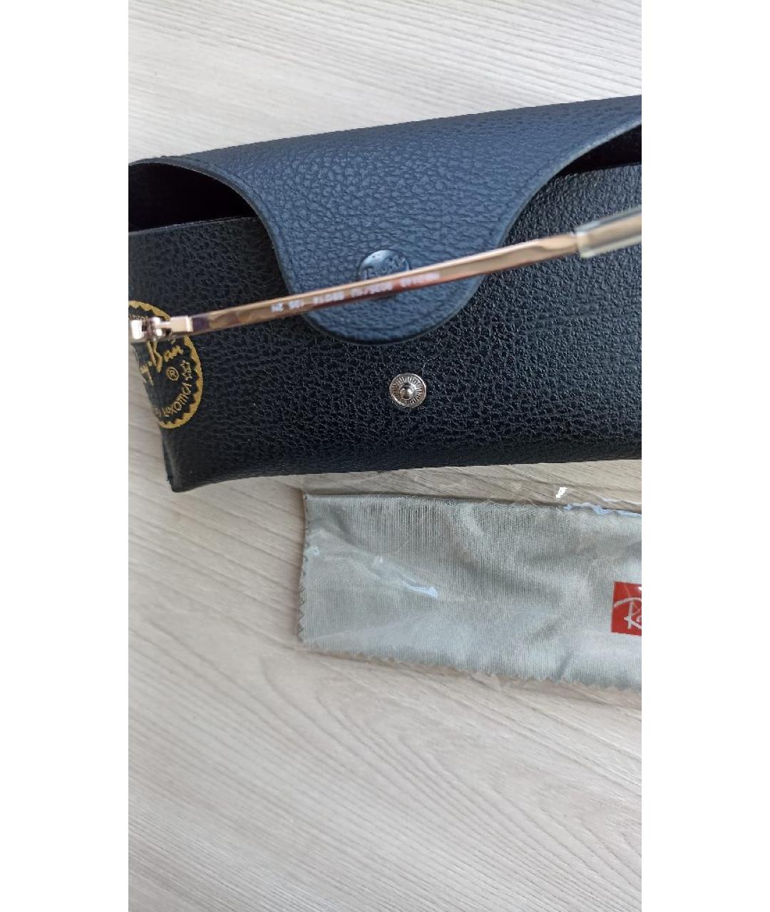 RAY BAN Голубые металлические солнцезащитные очки, фото 2