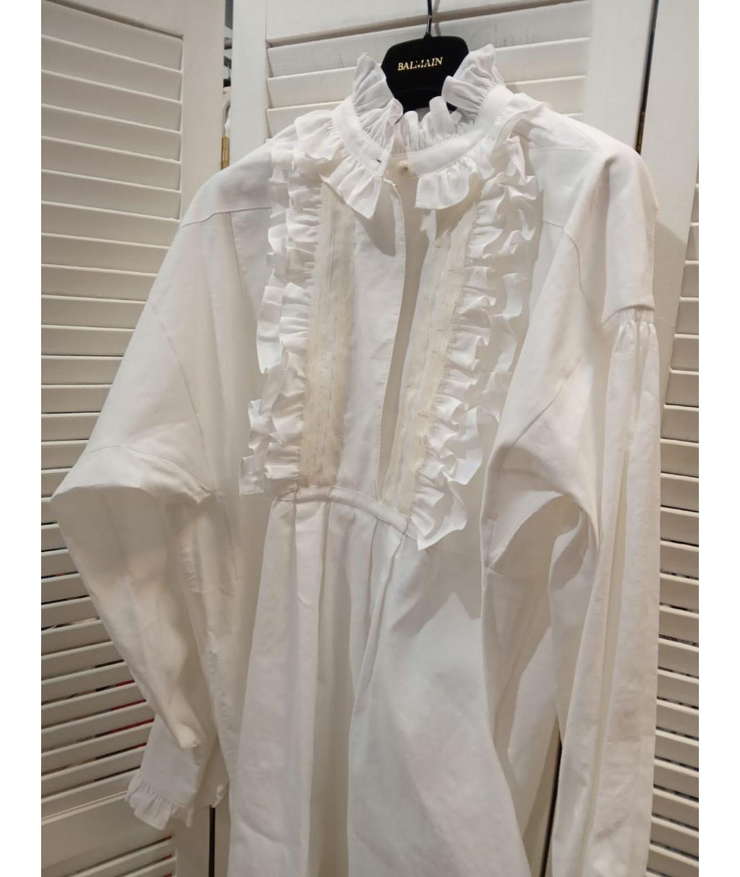 VALENTINO Белое хлопковое коктейльное платье, фото 5