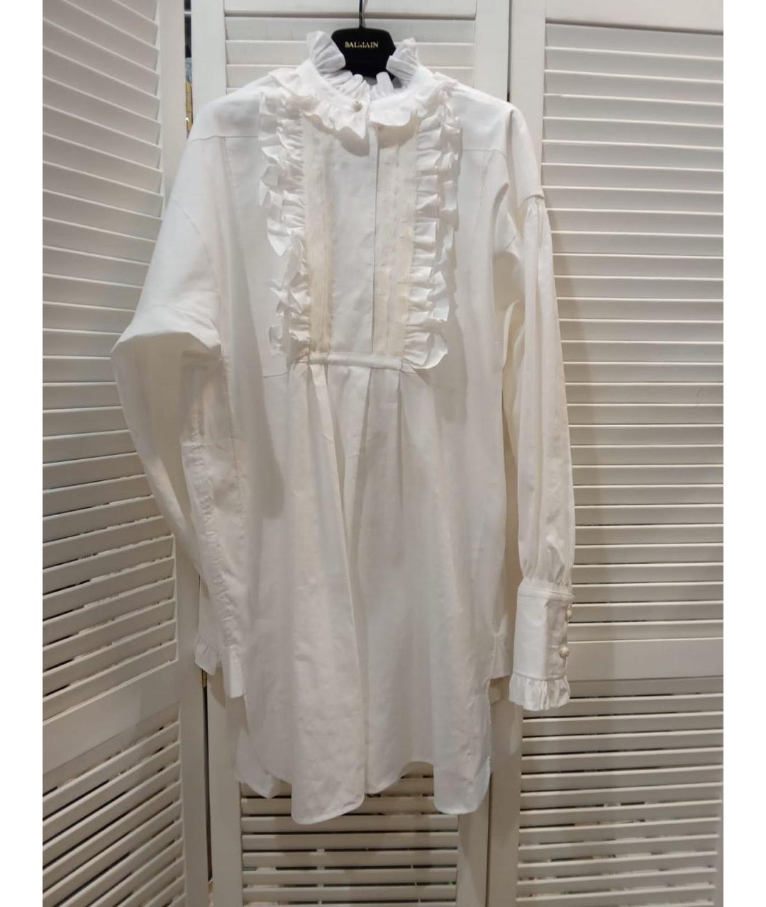 VALENTINO Белое хлопковое коктейльное платье, фото 9