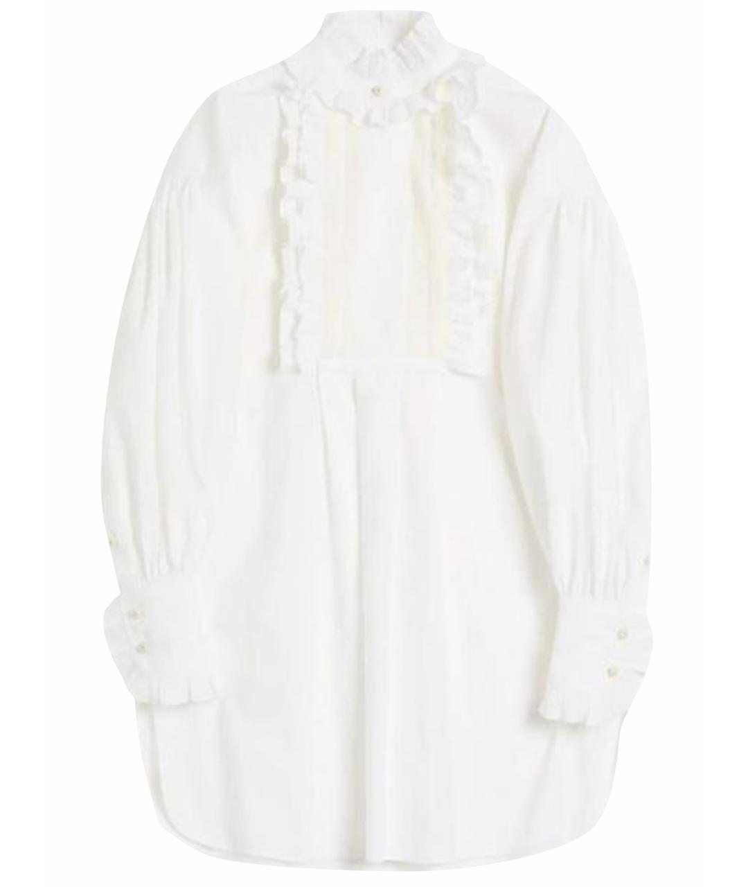 VALENTINO Белое хлопковое коктейльное платье, фото 1