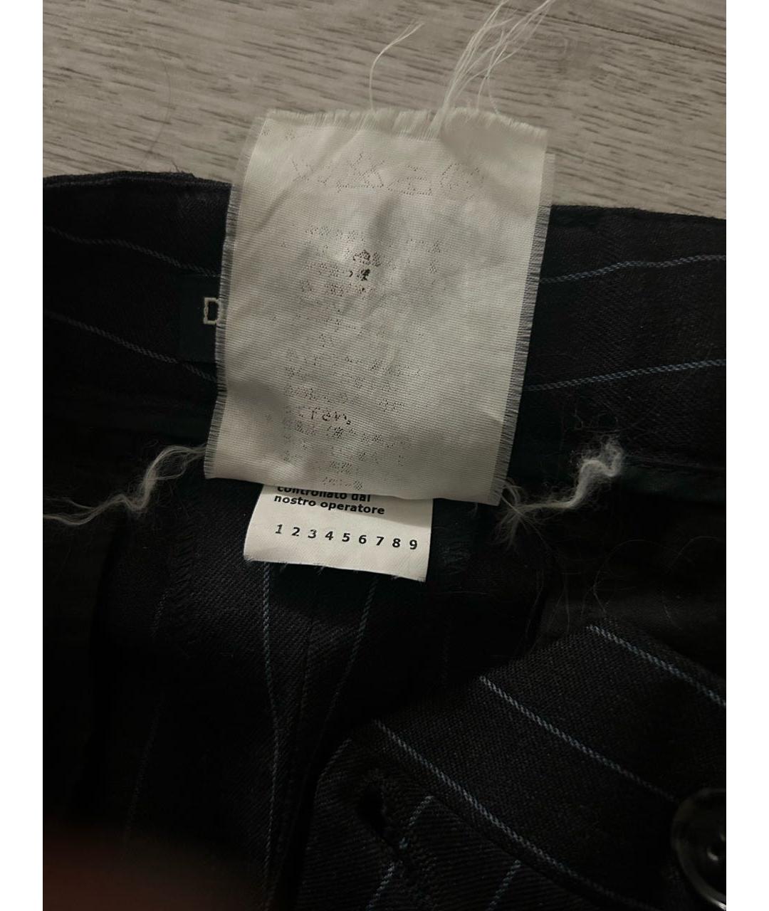 DOLCE&GABBANA Черные хлопковые прямые брюки, фото 4