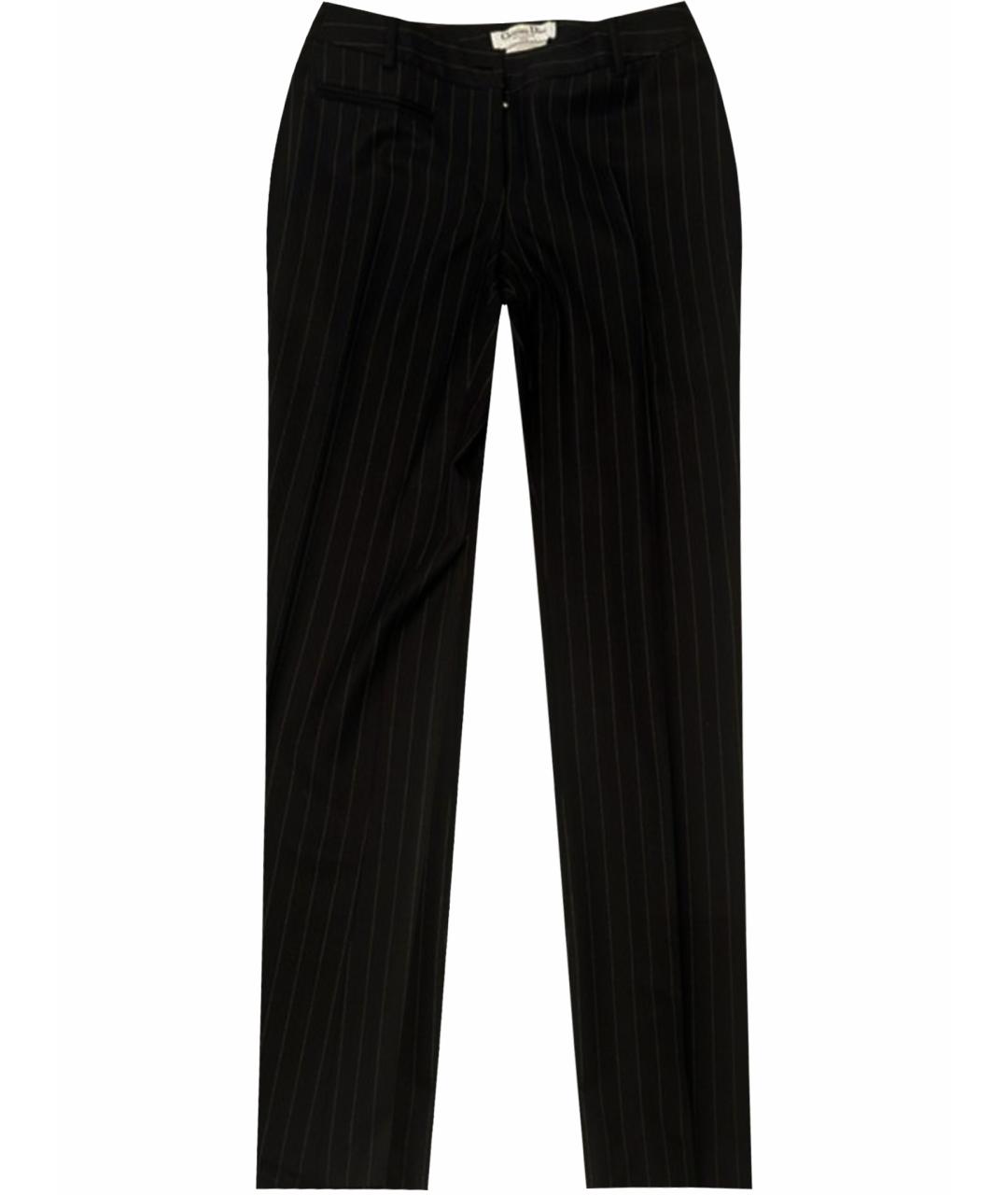 DOLCE&GABBANA Черные хлопковые прямые брюки, фото 1