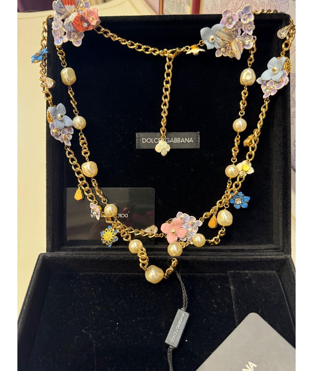 DOLCE&GABBANA Золотое металлическое колье, фото 8