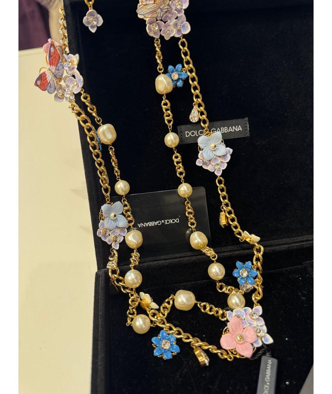 DOLCE&GABBANA Золотое металлическое колье, фото 4