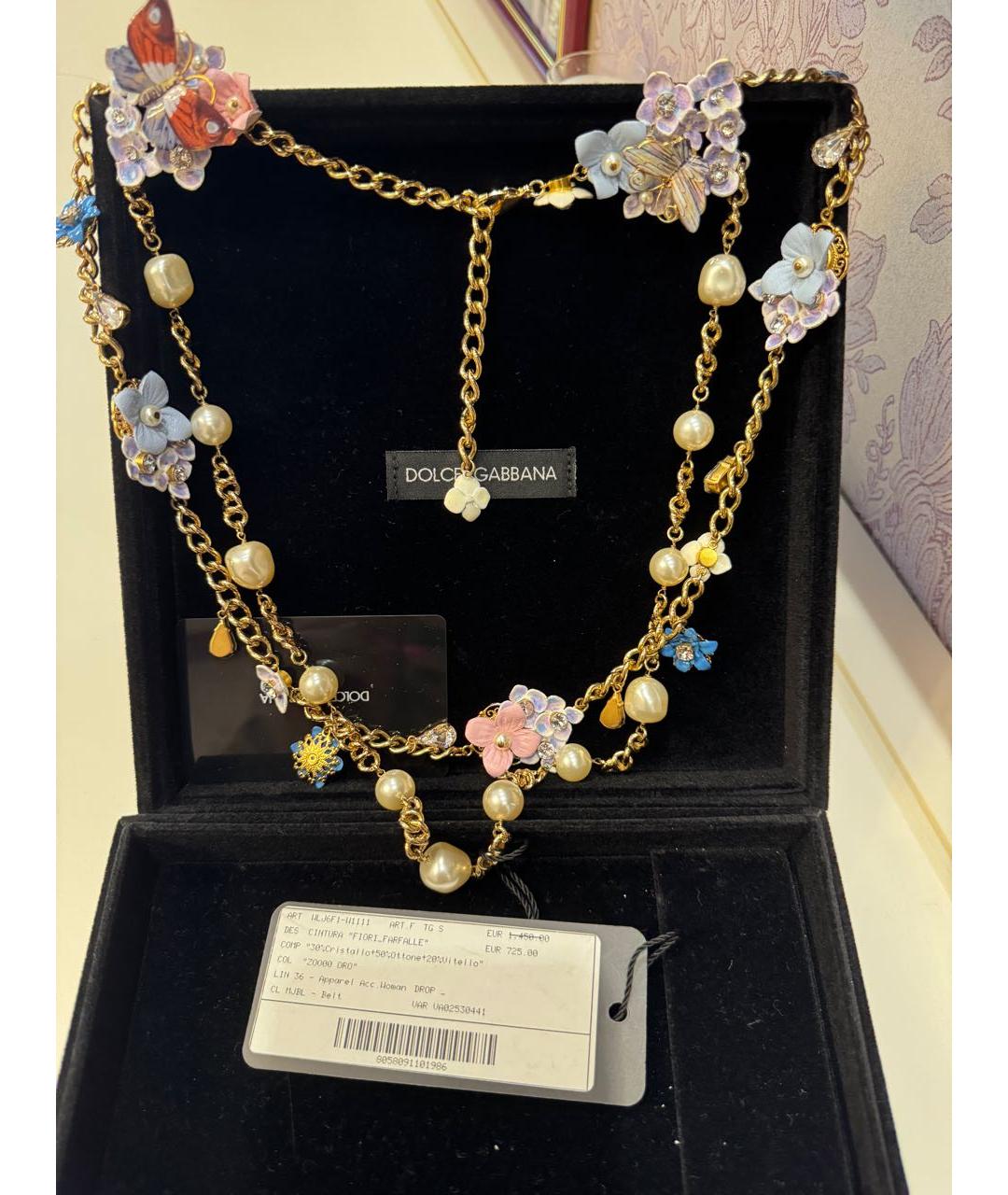 DOLCE&GABBANA Золотое металлическое колье, фото 3