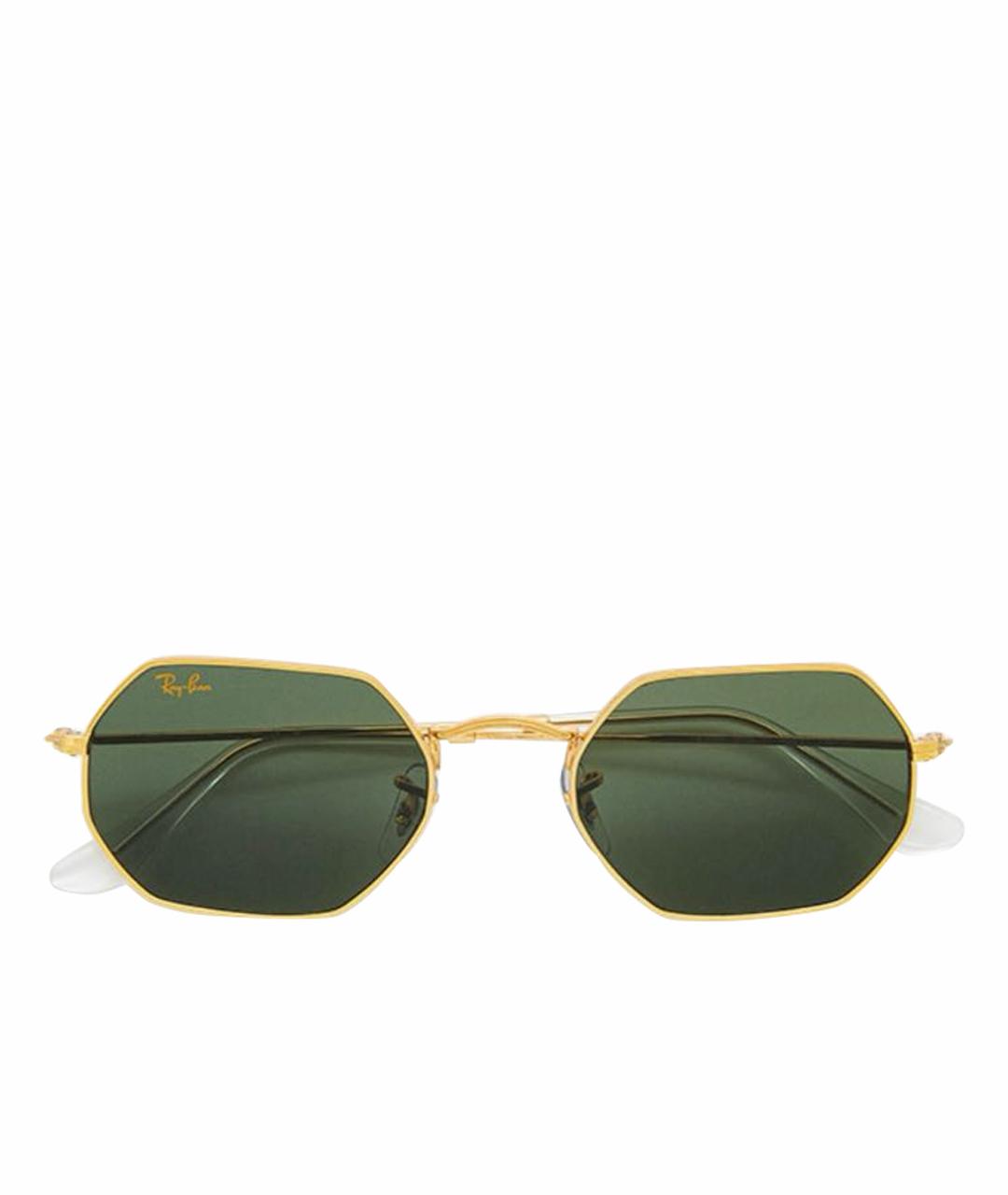 RAY BAN Золотые металлические солнцезащитные очки, фото 1