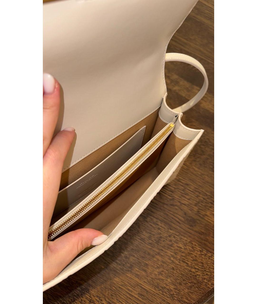 PINKO Белая кожаная сумка через плечо, фото 4