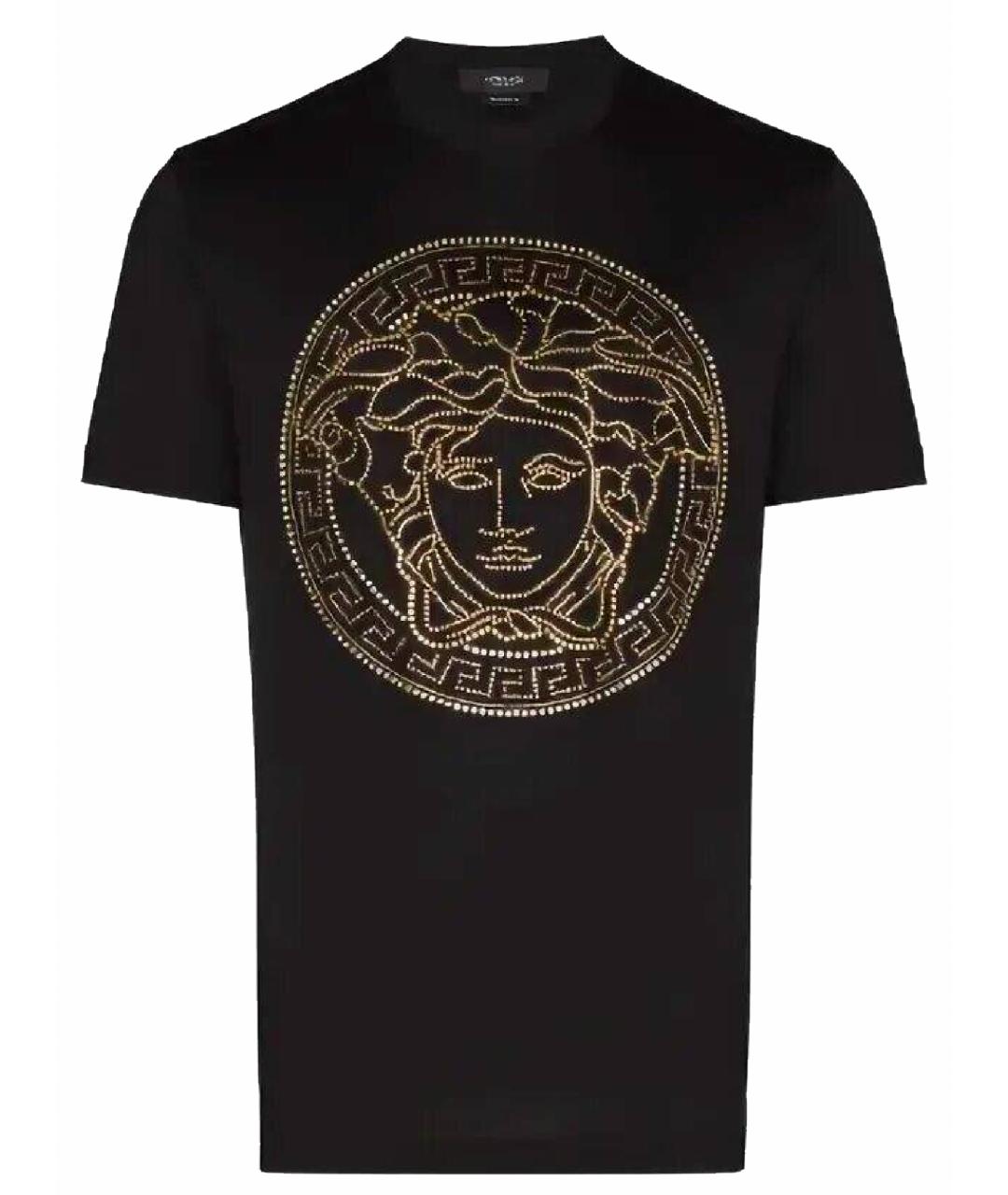 VERSACE Черная хлопковая футболка, фото 1