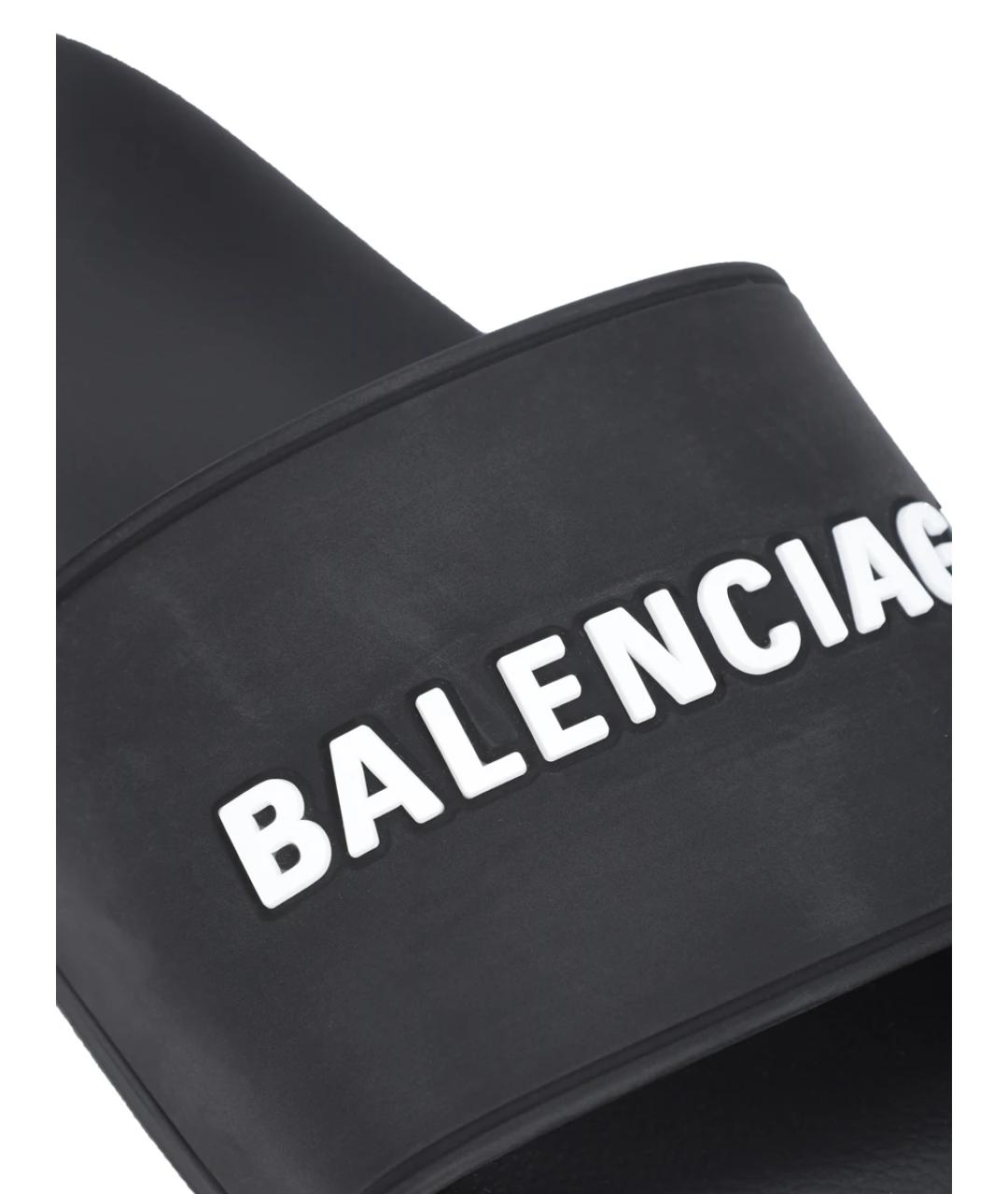 BALENCIAGA Черные шлепанцы, фото 5