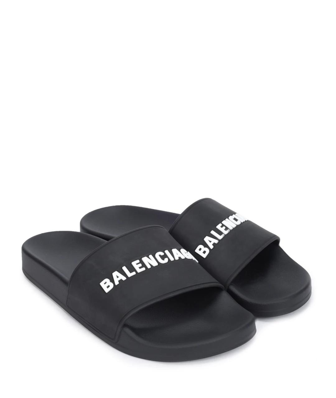 BALENCIAGA Черные шлепанцы, фото 2