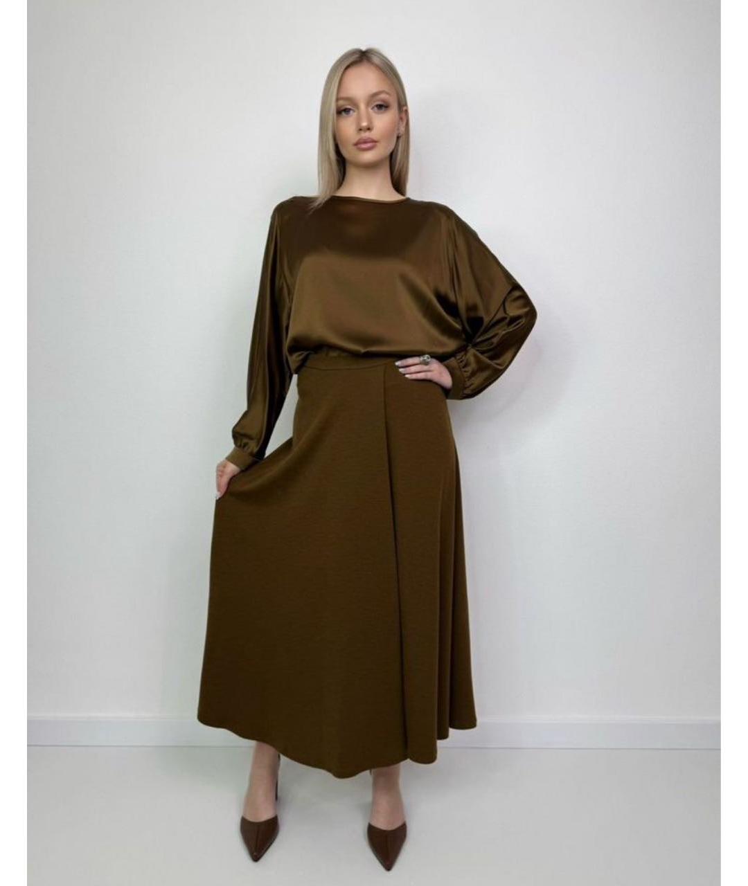 MAX MARA Коричневый костюм с юбками, фото 8