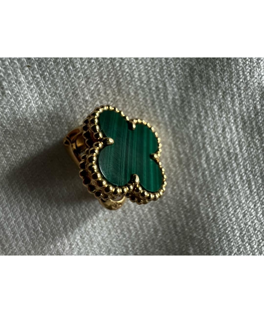 VAN CLEEF & ARPELS Зеленые серьги из желтого золота, фото 4