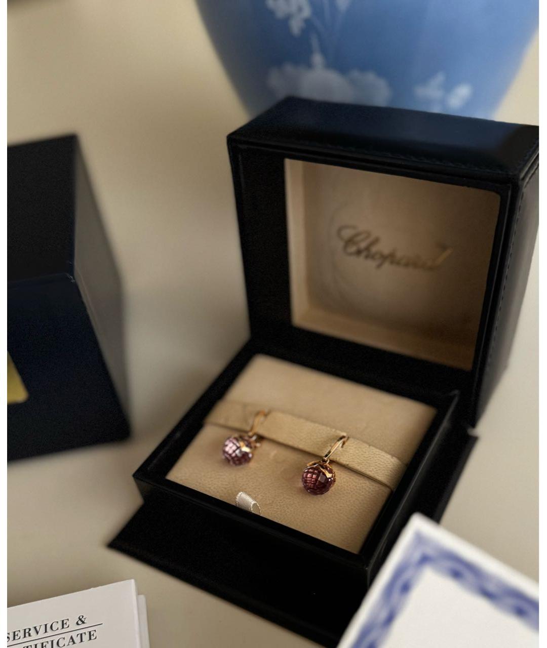 CHOPARD Розовые серьги из розового золота, фото 4