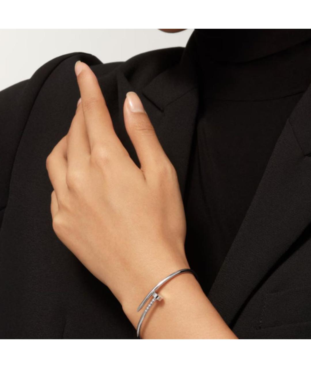 CARTIER Серебрянный браслет из белого золота, фото 4