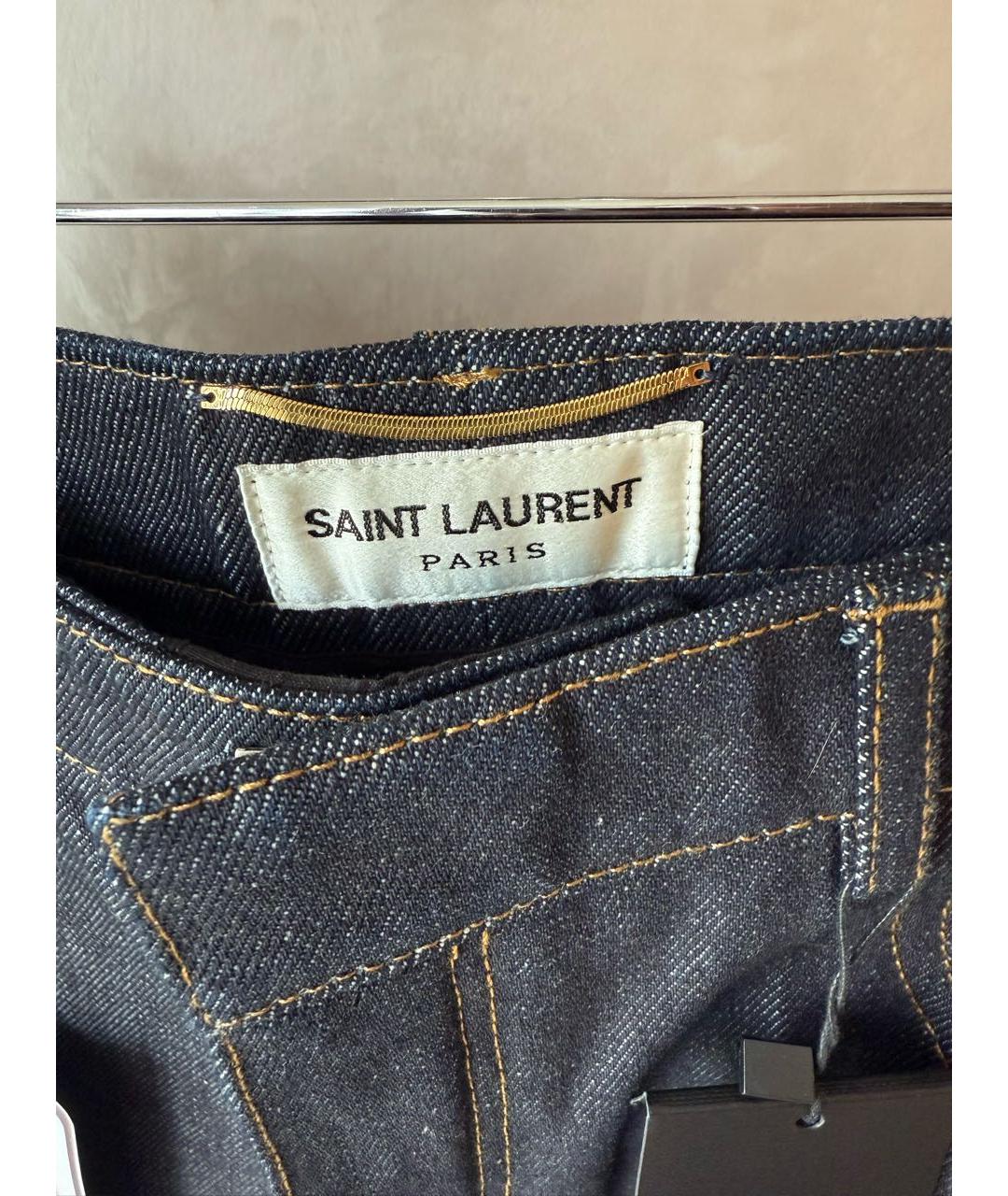 SAINT LAURENT Темно-синие прямые джинсы, фото 3