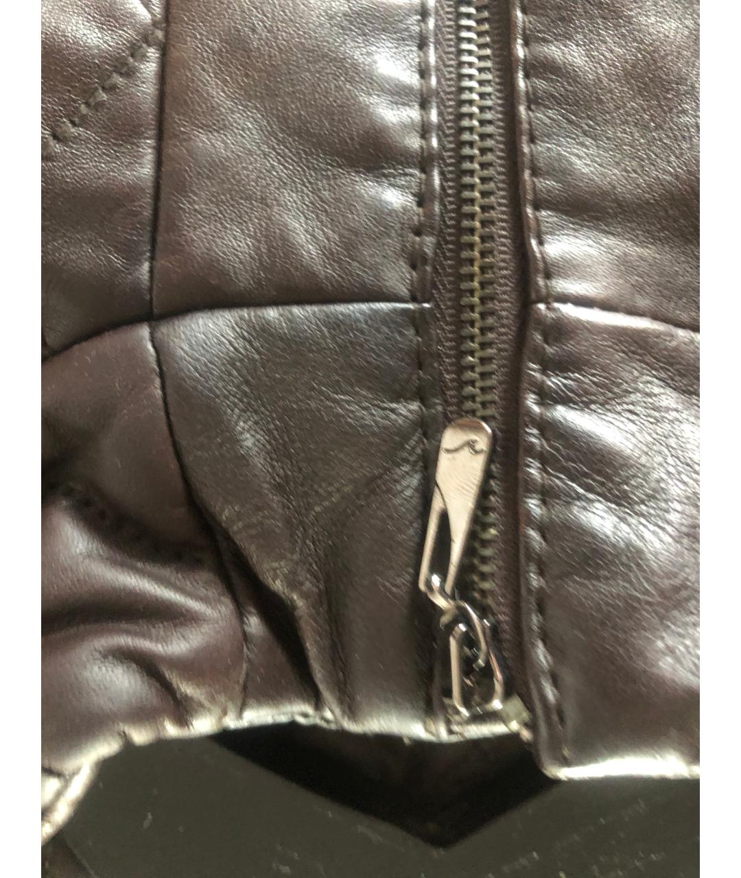 WEEKEND MAX MARA Коричневая кожаная куртка, фото 8