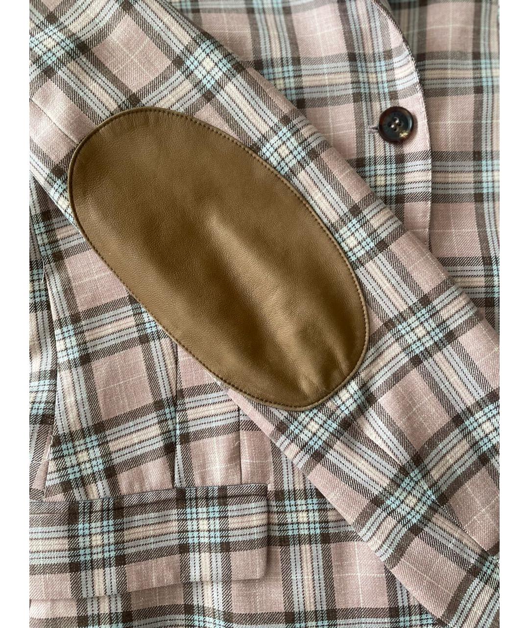 LORO PIANA Розовый шерстяной жакет/пиджак, фото 4