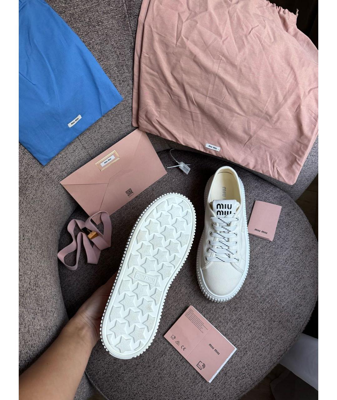 MIU MIU Белые кеды, фото 5