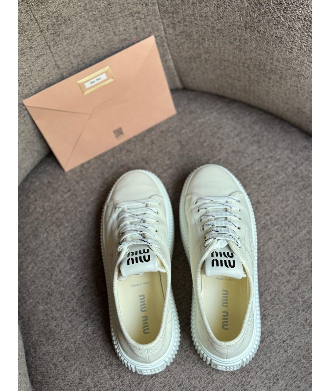 MIU MIU Белые кеды, фото 3