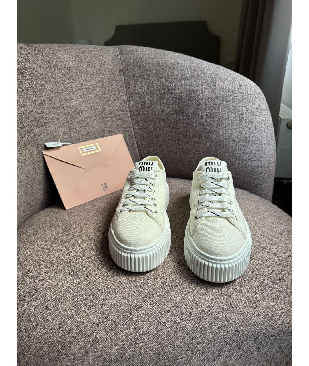 MIU MIU Белые кеды, фото 2