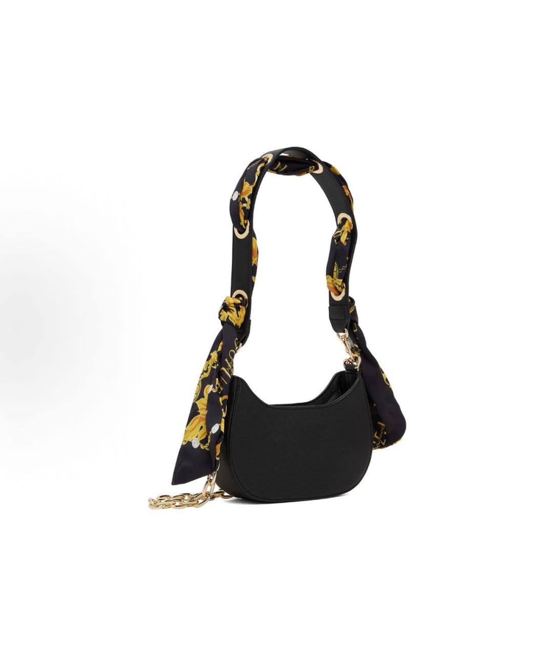 VERSACE JEANS COUTURE Черная кожаная сумка через плечо, фото 3