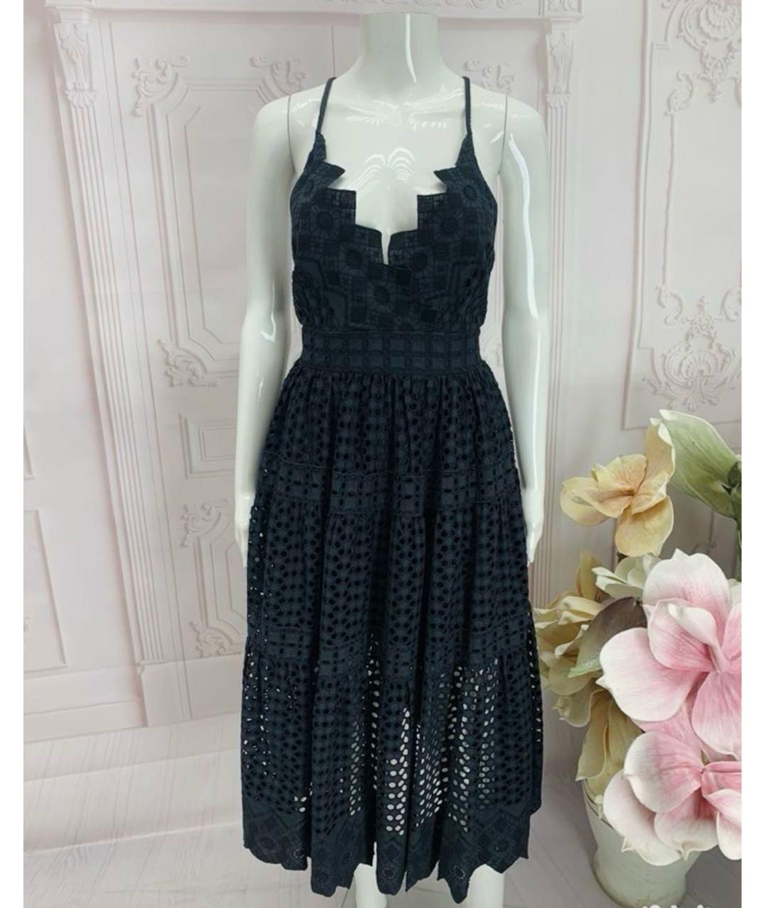 PINKO Черное хлопковое повседневное платье, фото 5