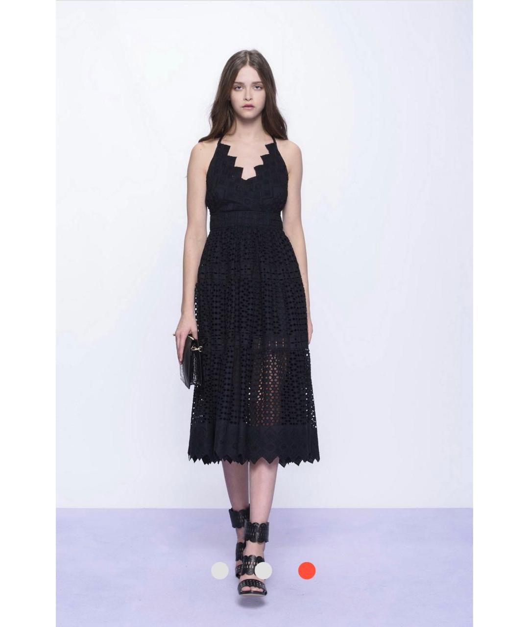 PINKO Черное хлопковое повседневное платье, фото 7