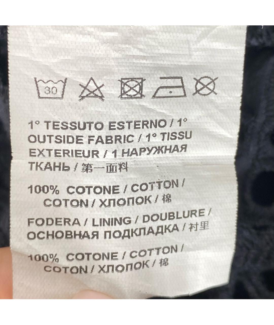 PINKO Черное хлопковое повседневное платье, фото 8
