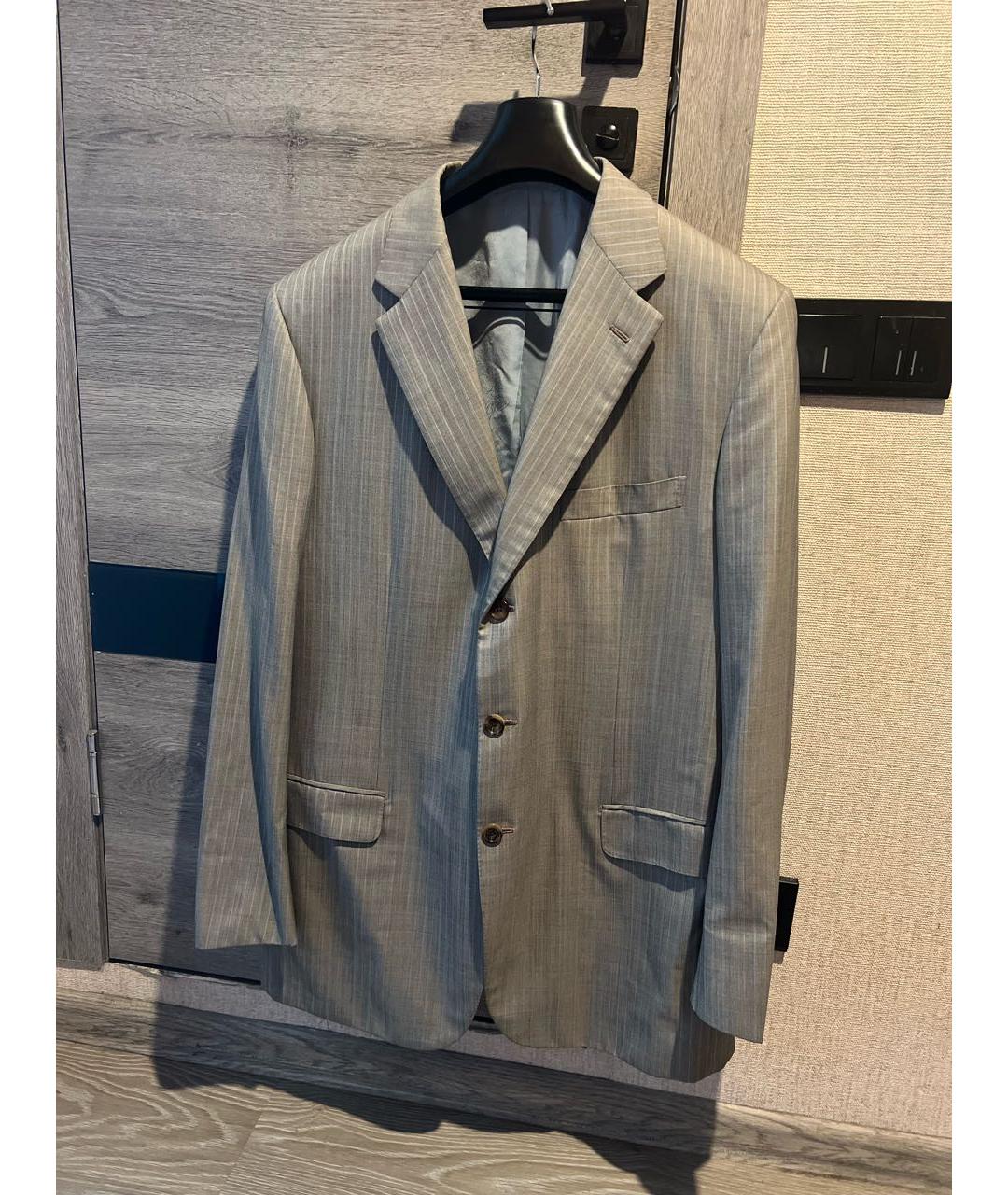 BRIONI Бежевый классический костюм, фото 8