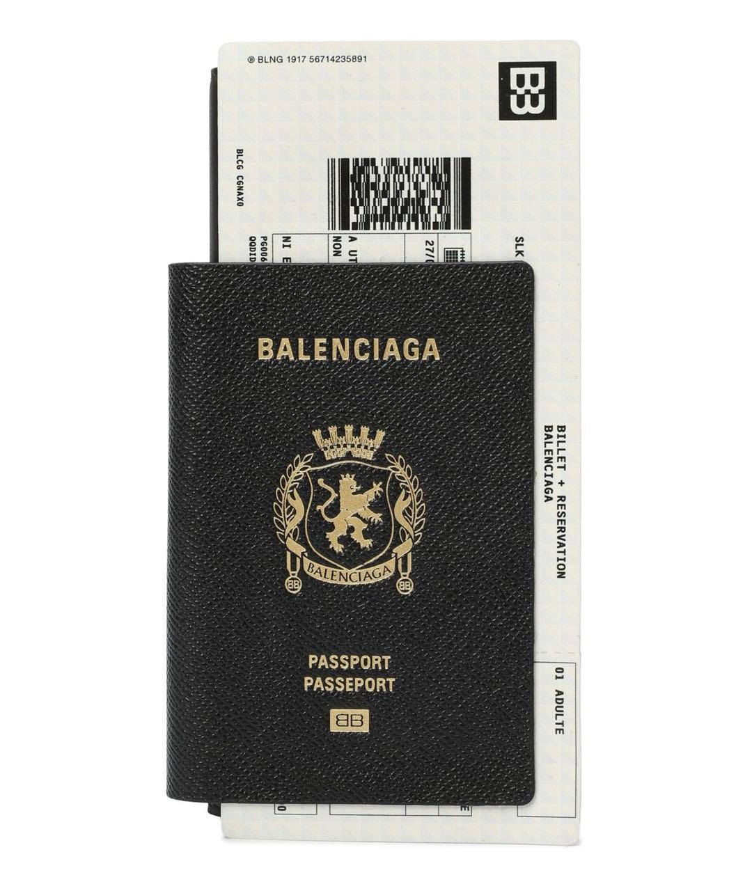 BALENCIAGA Черный кожаный кошелек, фото 5
