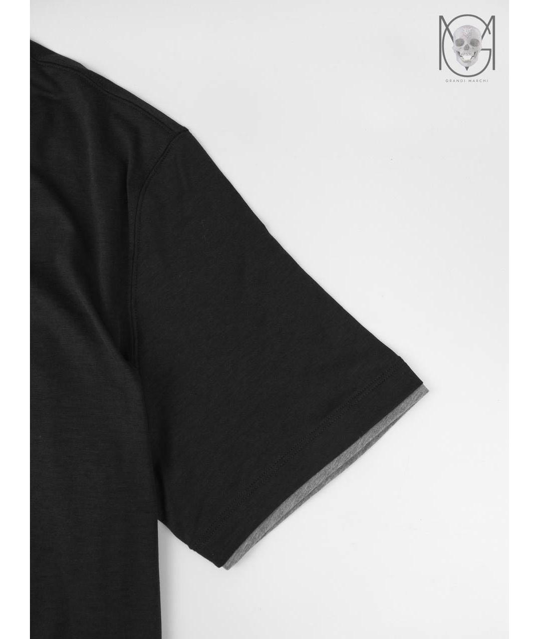 BRUNELLO CUCINELLI Черная футболка, фото 7