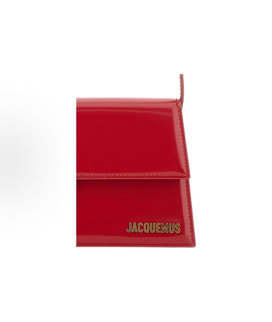 JACQUEMUS Красная сумка через плечо из лакированной кожи, фото 3
