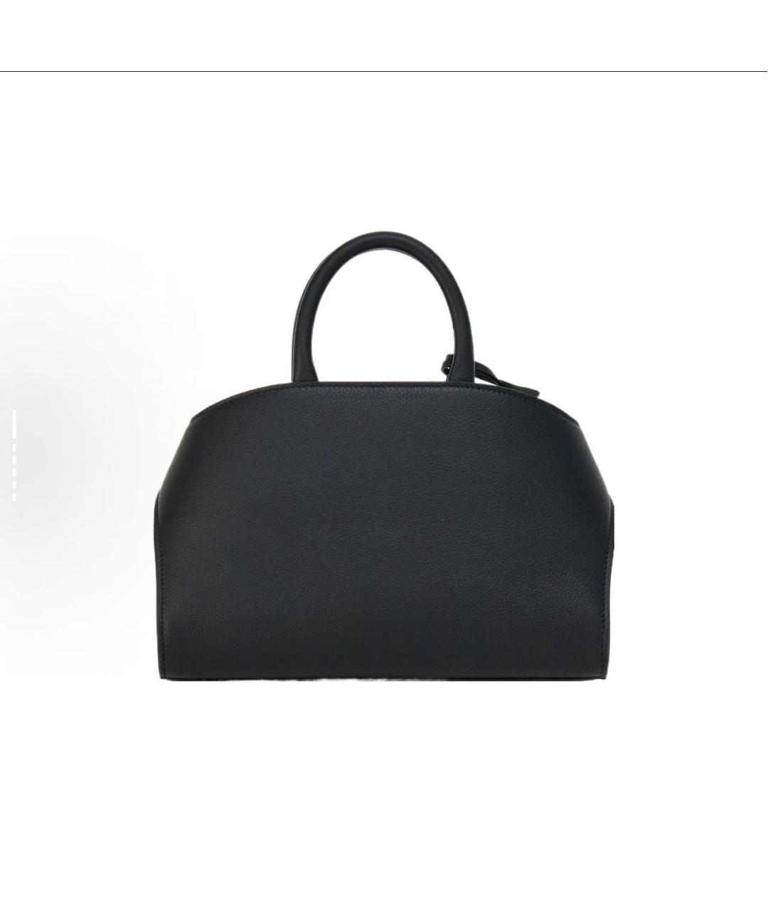 FERRAGAMO Черная кожаная сумка тоут, фото 3