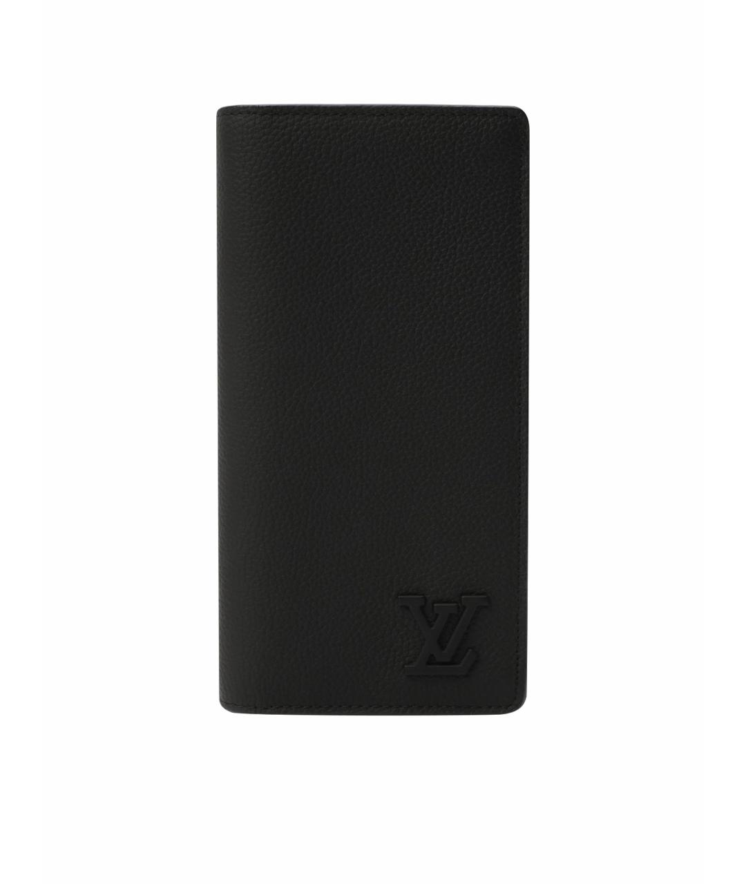 LOUIS VUITTON Черный кожаный кошелек, фото 1