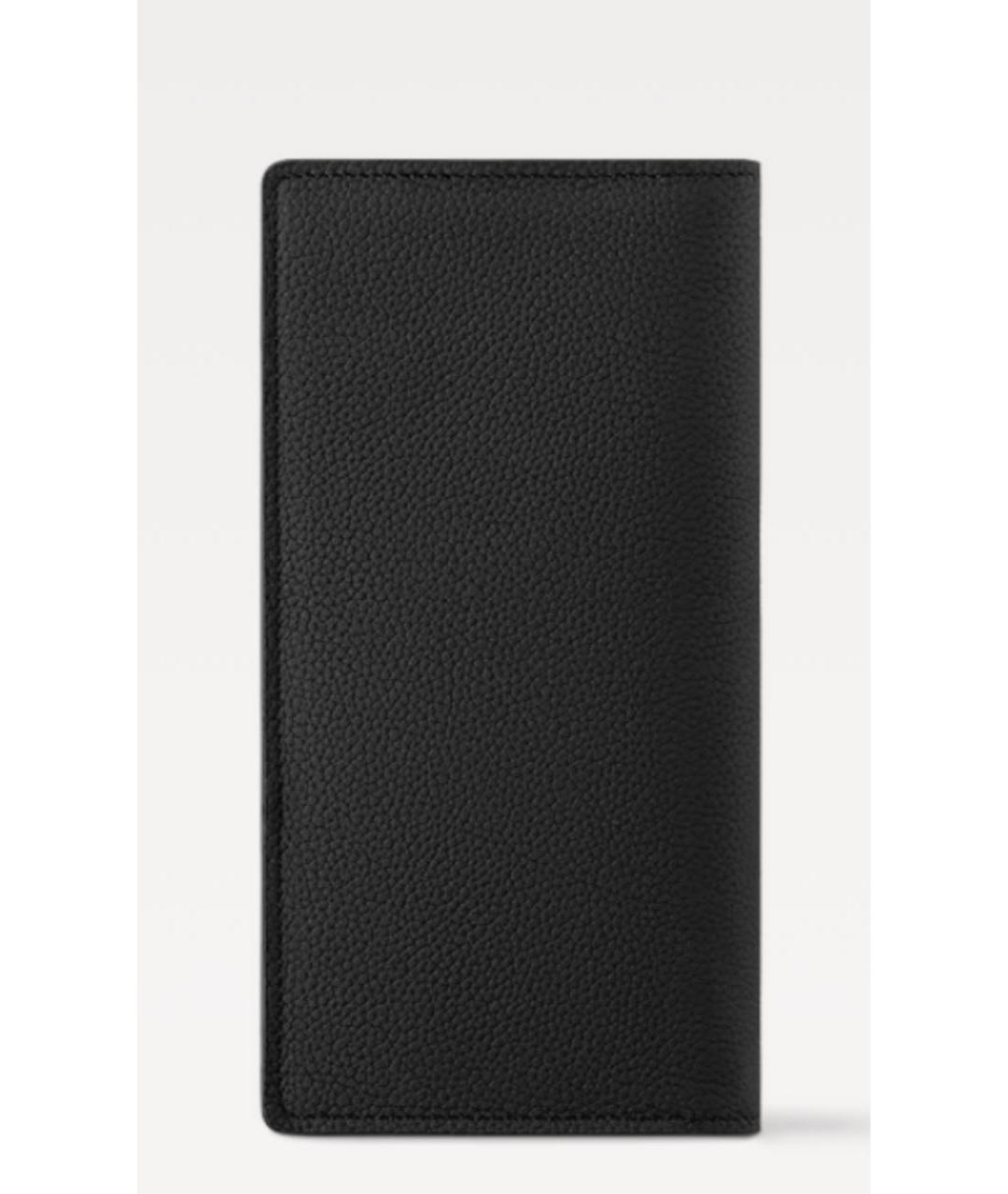 LOUIS VUITTON Черный кожаный кошелек, фото 2