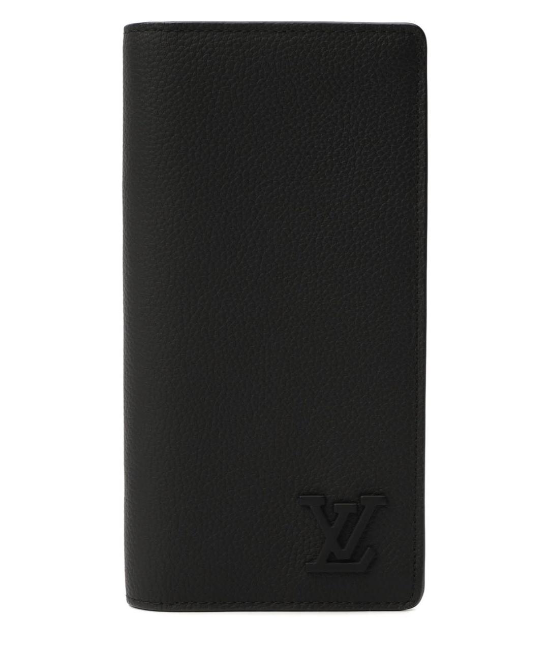 LOUIS VUITTON Черный кожаный кошелек, фото 8