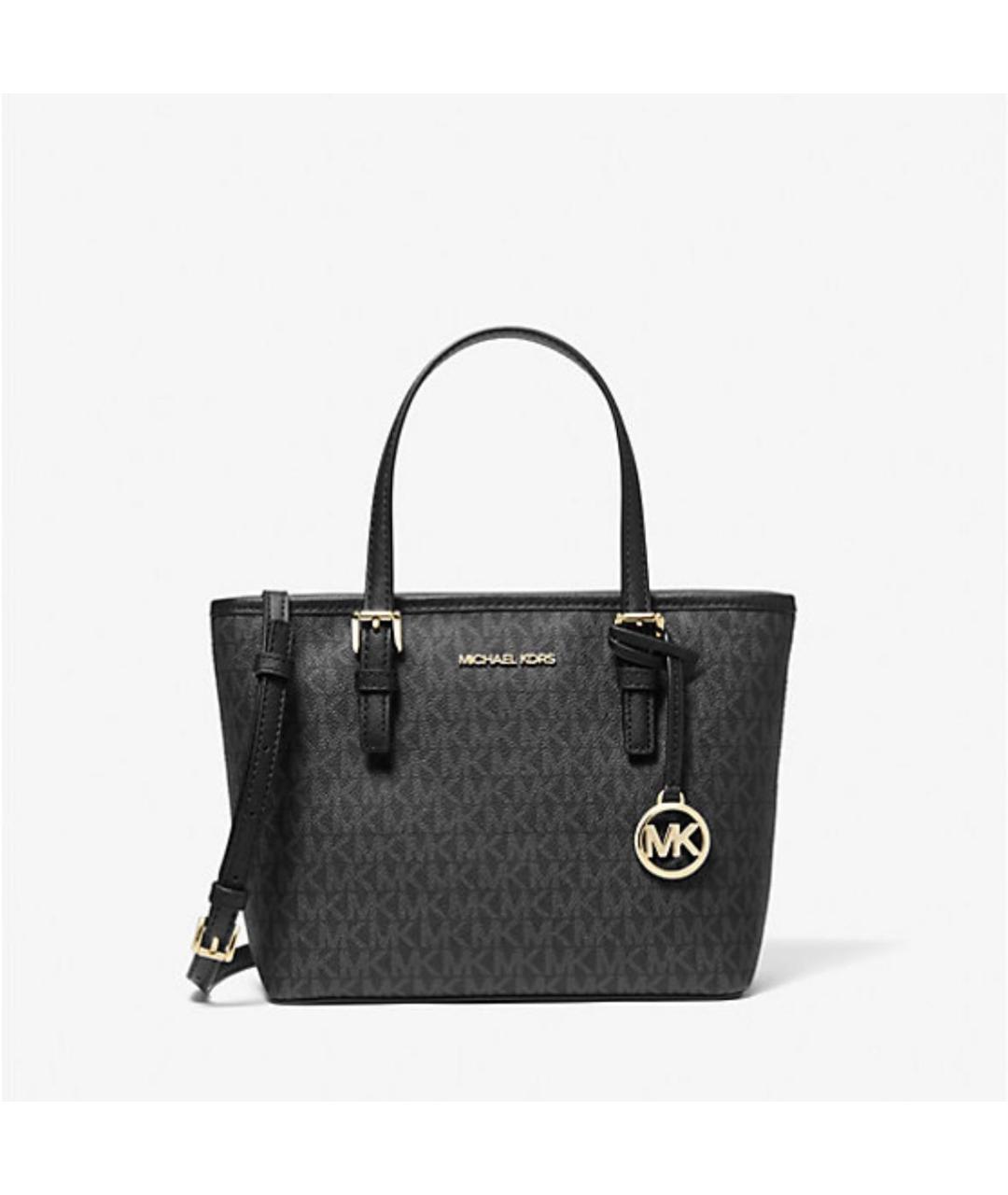 MICHAEL KORS Черная сумка с короткими ручками из искусственной кожи, фото 5