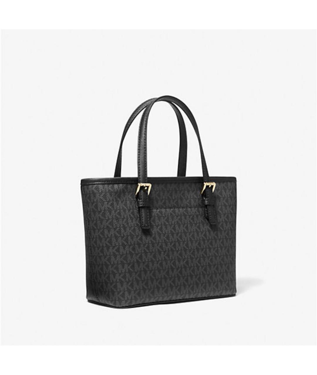 MICHAEL KORS Черная сумка с короткими ручками из искусственной кожи, фото 3