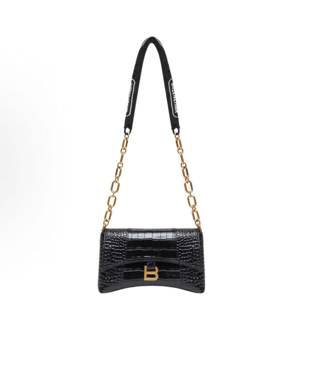 BALENCIAGA Черная кожаная сумка с короткими ручками, фото 6