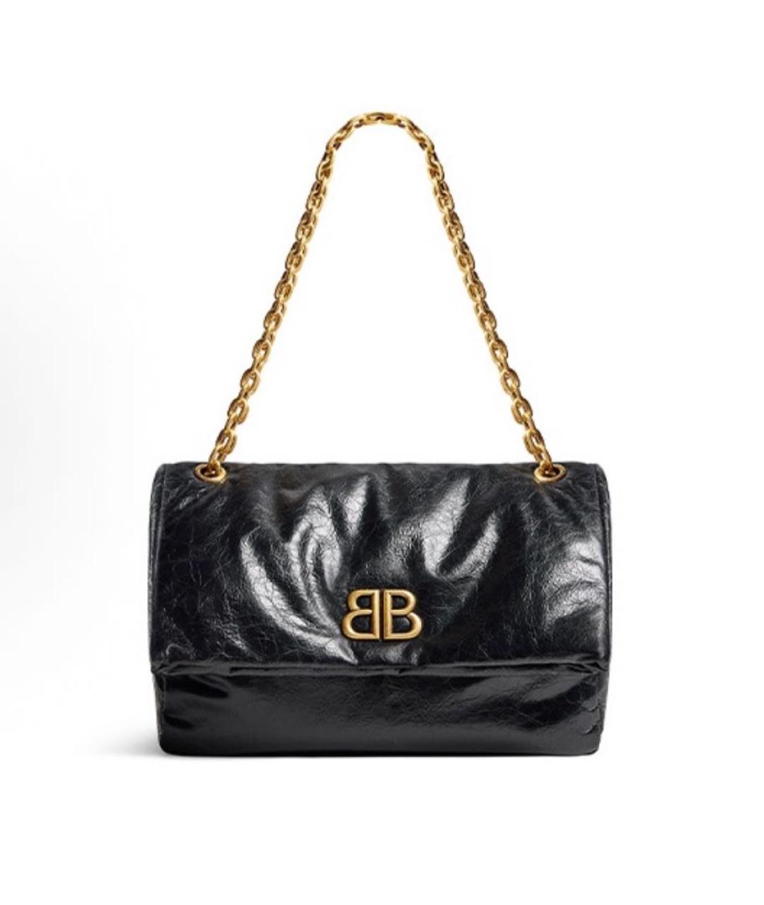 BALENCIAGA Черная кожаная сумка с короткими ручками, фото 7