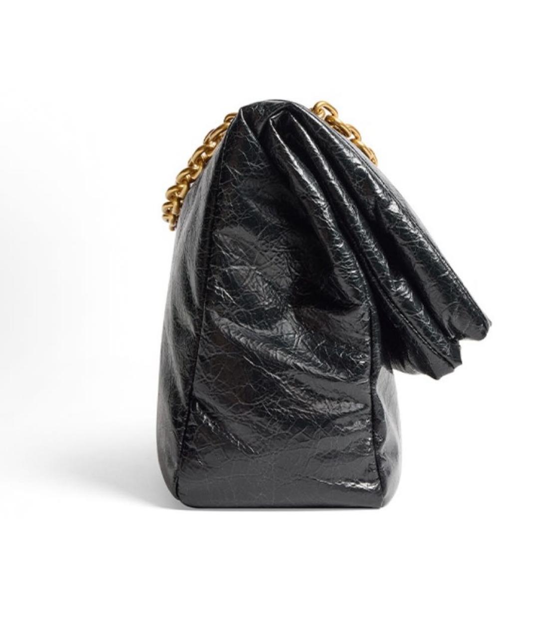 BALENCIAGA Черная кожаная сумка с короткими ручками, фото 4