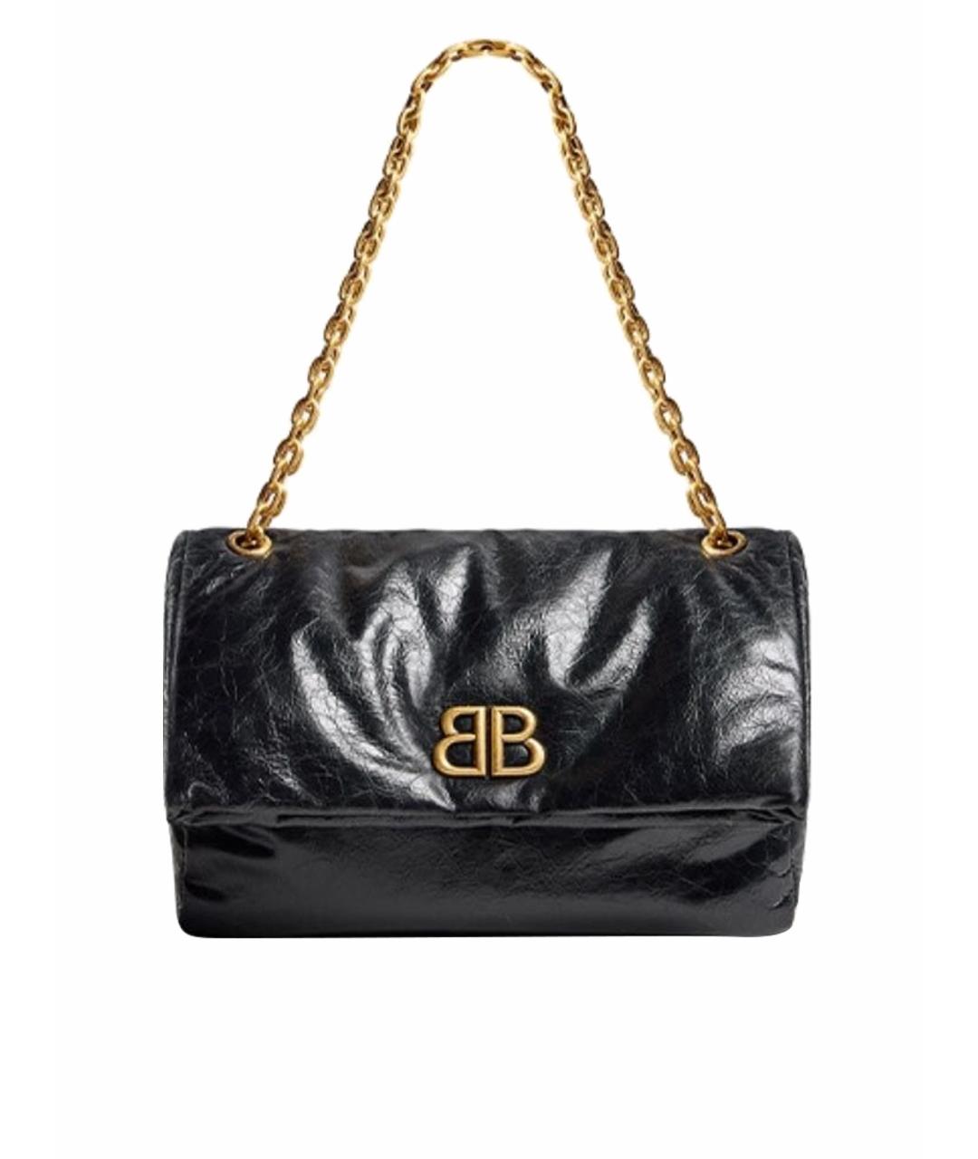 BALENCIAGA Черная кожаная сумка с короткими ручками, фото 1