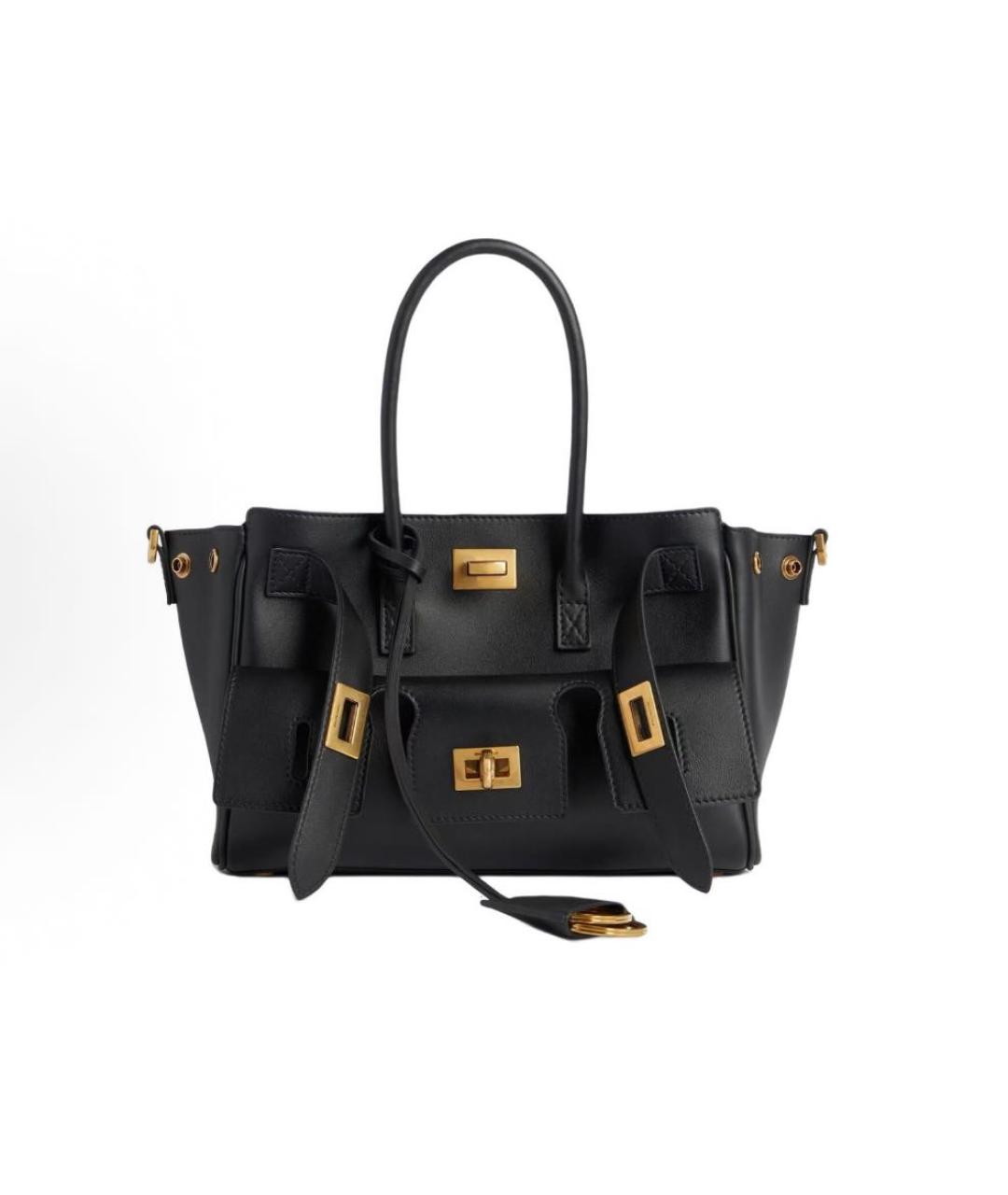 BALENCIAGA Черная кожаная сумка с короткими ручками, фото 7