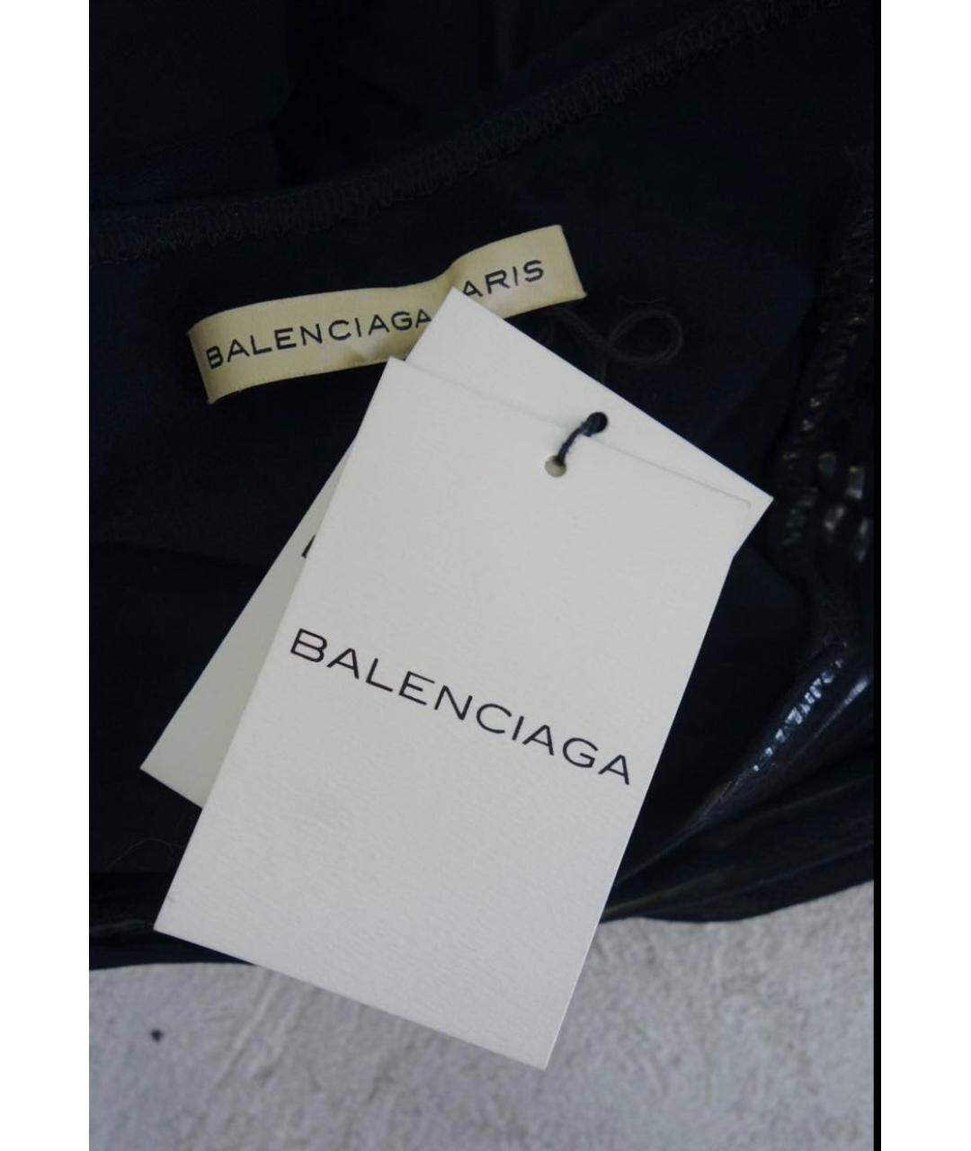 BALENCIAGA Черная вискозная блузы, фото 3