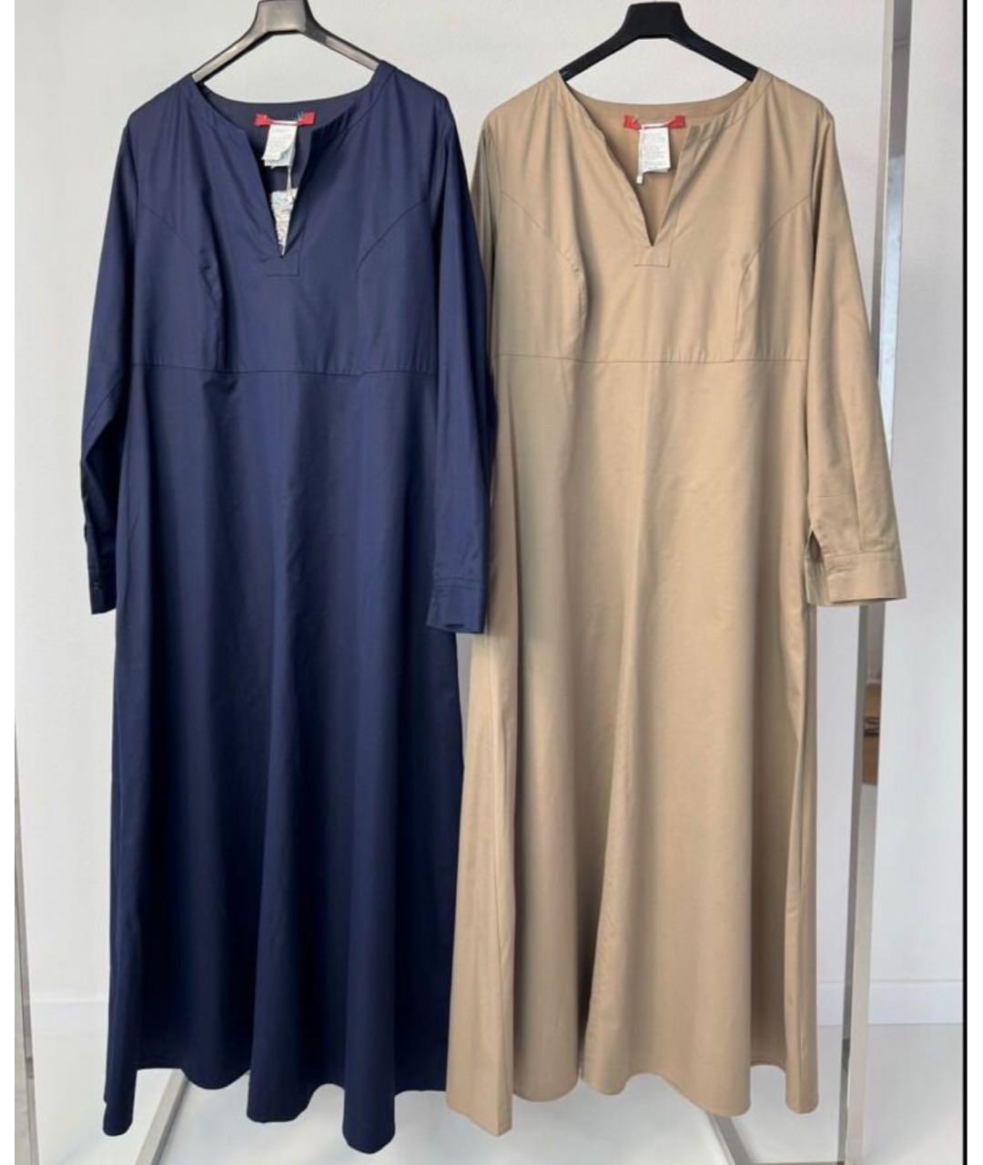 MAX MARA Синее хлопковое повседневное платье, фото 5